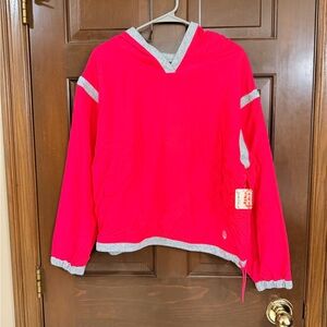 FP Movement by Free People Bright Pink and Gray Sweater